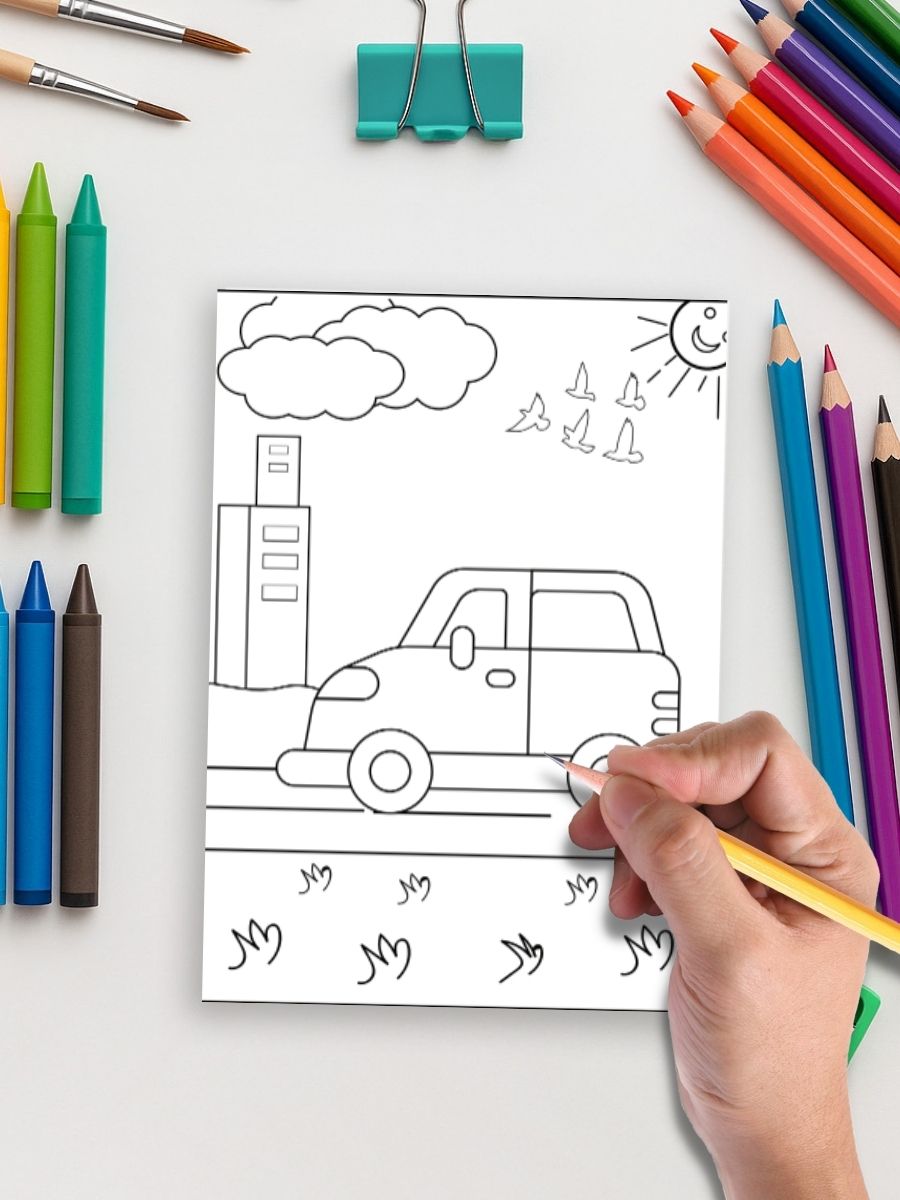 Vroom & Zoom – 35 Vehicle Coloring Pages - Image 5